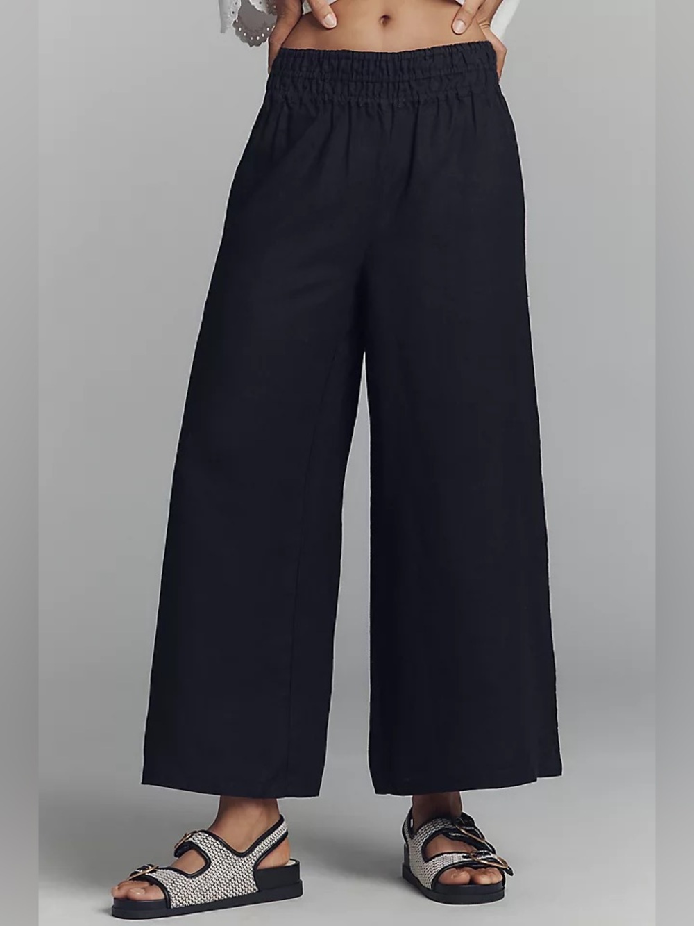 Anthropologie Somerset Linen Pull-On Pants Size Medium
